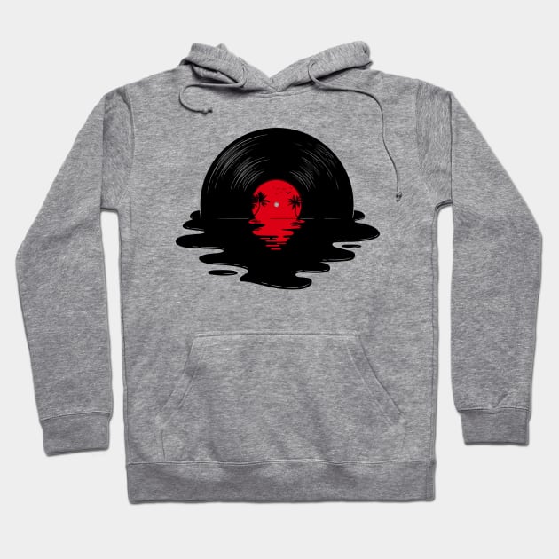 Melting Beach Vinyl Hoodie by Gammaray